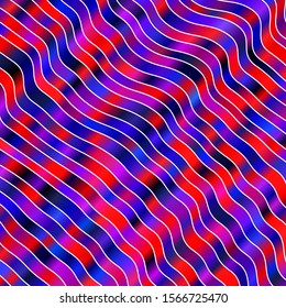 Light Blue, Red vector background with wry lines. Illustration in abstract style with gradient curved.  Smart design for your promotions.