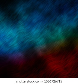 Light Blue, Red vector background with curved lines. Colorful illustration with curved lines. Best design for your ad, poster, banner.