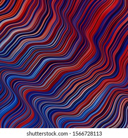 Light Blue, Red vector background with curves. Bright sample with colorful bent lines, shapes. Best design for your posters, banners.