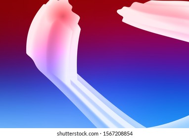 Light Blue, Red vector background with wry lines. A sample with colorful lines, shapes. Colorful wave pattern for your design.