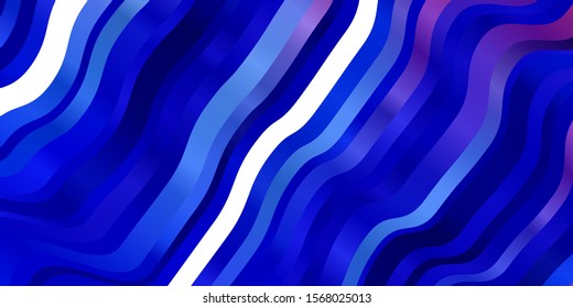 Light Blue, Red vector background with bent lines. Abstract gradient illustration with wry lines. Pattern for websites, landing pages.