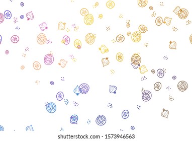 Light Blue, Red vector background with tasty food. Abstract background with colorful Fast Food illustrations. Design for ad, poster, banner of cafes or restaurants.