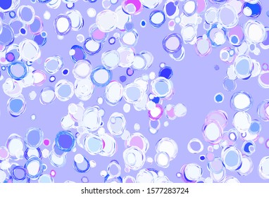 Light Blue, Red vector background with bubbles. Beautiful colored illustration with blurred circles in nature style. Pattern for beautiful websites.