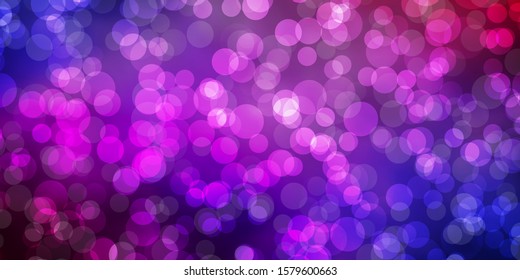 Light Blue, Red vector background with bubbles. Illustration with set of shining colorful abstract spheres. Pattern for websites.