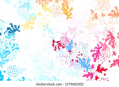 Light Blue, Red vector background with abstract shapes. Decorative design in abstract style with random forms. Best smart design for your business.