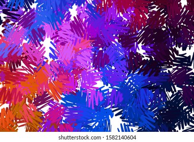 Light Blue, Red vector background with straight lines. Glitter abstract illustration with colorful sticks. Pattern for ads, posters, banners.