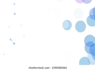 Light Blue, Red vector background with bubbles. Abstract illustration with colored bubbles in nature style. New template for your brand book.
