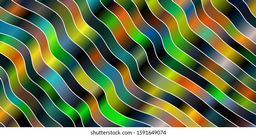 Light Blue, Red vector background with curves. Colorful illustration, which consists of curves. Pattern for ads, commercials.