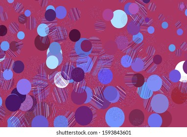 Light Blue, Red vector background with spots. Illustration with set of shining colorful abstract circles. Pattern for textures of wallpapers.