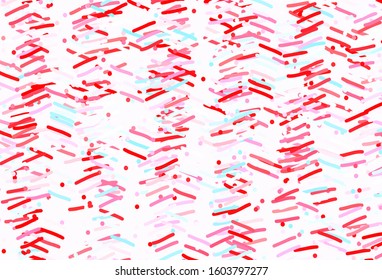 Light Blue, Red vector background with stright stripes. Glitter abstract illustration with colorful sticks. Smart design for your business advert.