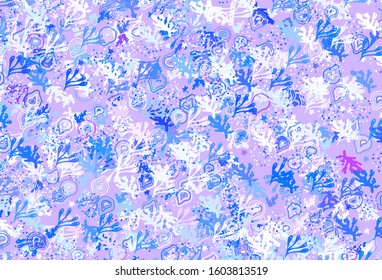 Light Blue, Red vector background with abstract shapes. Decorative design in abstract style with random forms. Background for a cell phone.