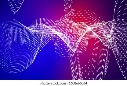 Light Blue, Red vector background with dots. Modern abstract illustration with colorful water drops. The pattern can be used for ads, leaflets of liquid.