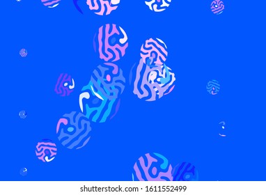 Light Blue, Red vector background with spots. Blurred bubbles on abstract background with colorful gradient. Pattern for ads, leaflets.