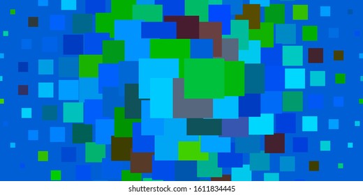 Light Blue, Red vector background in polygonal style. Abstract gradient illustration with colorful rectangles. Best design for your ad, poster, banner.