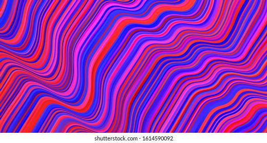 Light Blue, Red vector background with curves. Gradient illustration in simple style with bows. Template for your UI design.