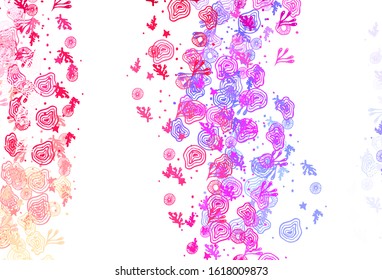 Light Blue, Red vector background with abstract shapes. Modern abstract illustration with colorful random forms. Elegant design for wallpapers.