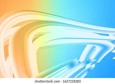 Light Blue, Red vector background with curved lines. A circumflex abstract illustration with gradient. The best colorful design for your business.