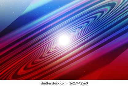 Light Blue, Red vector background with galaxy stars. Modern abstract illustration with Big Dipper stars. Template for cosmic backgrounds.