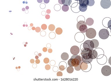 Light Blue, Red vector background with bubbles. Glitter abstract illustration with blurred drops of rain. Pattern for ads, leaflets.