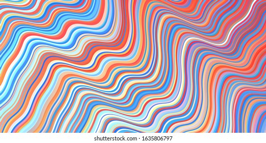 Light Blue, Red vector background with wry lines. A completely new colorful illustration in simple style. Abstract style for your business design.
