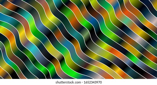 Light Blue, Red vector background with curves. Colorful illustration, which consists of curves. Pattern for ads, commercials.