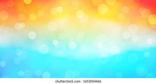 Light Blue, Red vector background with bubbles. Modern abstract illustration with colorful circle shapes. Pattern for wallpapers, curtains.