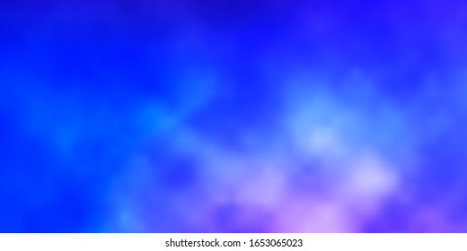 Light Blue, Red vector background with clouds. Abstract colorful clouds on gradient illustration. Pattern for your booklets, leaflets.
