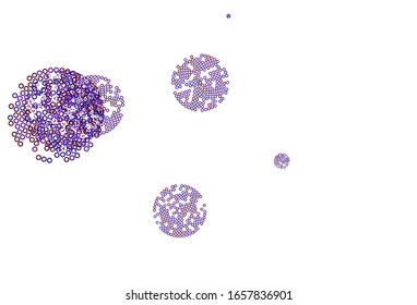 Light Blue, Red vector background with bubbles. Blurred bubbles on abstract background with colorful gradient. New template for your brand book.