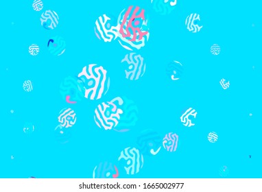 Light Blue, Red vector background with bubbles. Blurred decorative design in abstract style with bubbles. Design for poster, banner of websites.