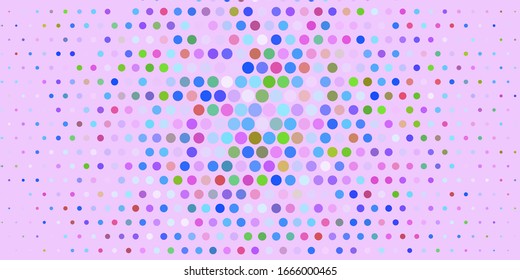 Light Blue, Red vector background with bubbles. Abstract colorful disks on simple gradient background. New template for a brand book.