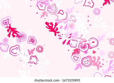 Azul claro, fondo vectorial rojo con formas abstractas. Diseño decorativo en estilo abstracto con formas aleatorias. Diseño moderno para su tarjeta de visita.