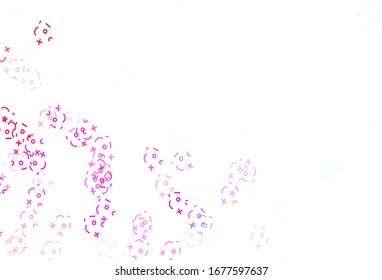 Light Blue, Red vector background with arithmetic signs. Colored mathematic signs with gradient on white background. Best design a poster, banner of a math college.