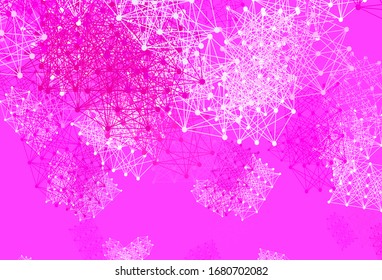 Light Blue, Red vector background with forms of artificial intelligence. Colorful design in simple style with AI links. Pattern for science, futuristic designs.
