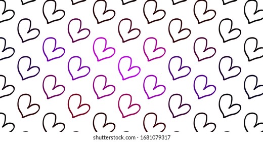 Light Blue, Red vector background with Shining hearts. Blurred decorative design in doodle style with hearts. Design for your business advert of anniversary.