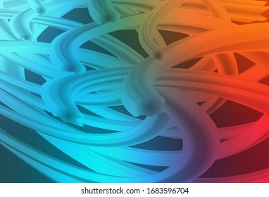 Light Blue, Red vector background with wry lines. A circumflex abstract illustration with gradient. Brand new design for your ads, poster, banner.