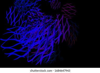 Light Blue, Red vector background with curved lines. Creative illustration in halftone style with gradient. Colorful wave pattern for your design.
