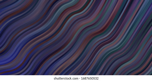 Light Blue, Red vector background with bent lines. Illustration in abstract style with gradient curved.  Best design for your ad, poster, banner.