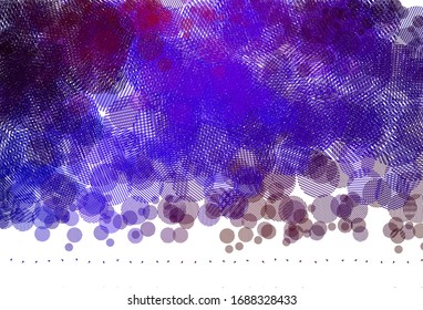 Light Blue, Red vector background with spots. Glitter abstract illustration with blurred drops of rain. Pattern for futuristic ad, booklets.