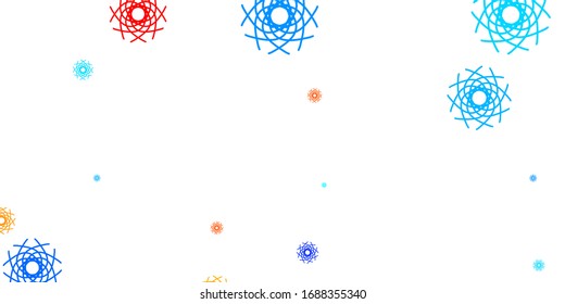 Light Blue, Red vector background with random forms. Modern abstract illustration with gradient random forms. Simple illustration for your web site.