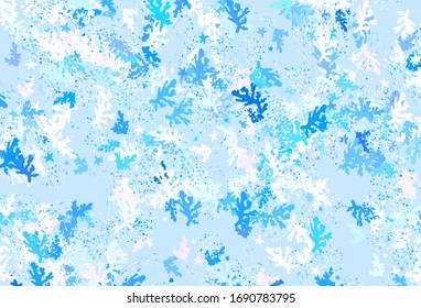 Light Blue, Red vector background with abstract shapes. Illustration with colorful gradient shapes in abstract style. Background for a cell phone.