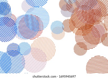 Light Blue, Red vector background with spots. Abstract illustration with colored bubbles in nature style. Design for poster, banner of websites.