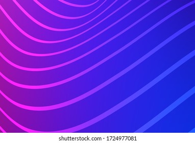 Light Blue, Red vector background with abstract ribbons. Colorful abstract illustration with gradient lines. A completely new template for your business design.
