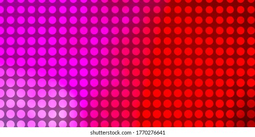 Light Blue, Red vector background with circles. Glitter abstract illustration with colorful drops. New template for your brand book.