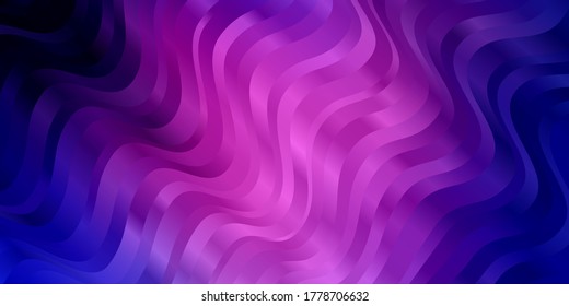 Light Blue, Red vector background with wry lines. Colorful illustration in abstract style with bent lines. Template for your UI design.