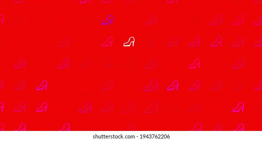 Light blue, red vector background with woman symbols. Abstract illustration with a depiction of women's power. Simple design for your web site.