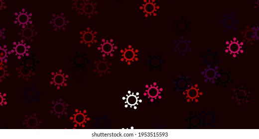 Light blue, red vector background with covid-19 symbols. Colorful abstract illustration with gradient medical shapes. Simple design against epidemic information.