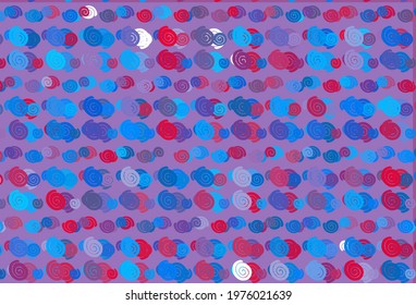 Light Blue, Red vector background with bent ribbons. A vague circumflex abstract illustration with gradient. New composition for your brand book.
