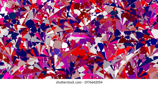 Light Blue, Red vector background with polygonal forms. Magnificent abstract illustration with triangular shapes , forms. Landing pages material.