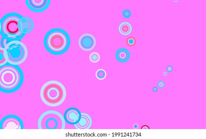 Light Blue, Red vector background with spots. Blurred decorative design in abstract style with bubbles. New template for your brand book.