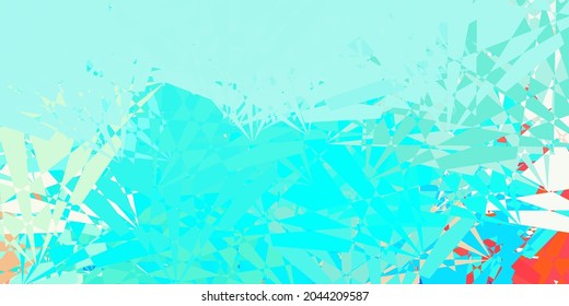 Light Blue, Red vector background with triangles. Smart abstract illustration with triangle forms in modern style. Template for commercials.